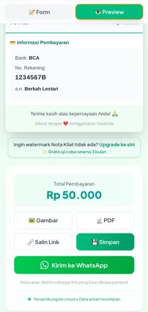 Cara Kirim Nota Otomatis ke WhatsApp Pelanggan (Tanpa Ribet!) 4